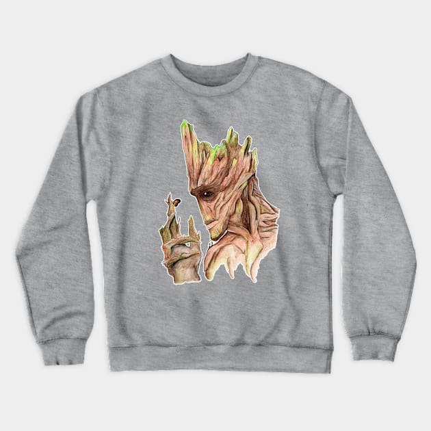 Groot Crewneck Sweatshirt by AaronShirleyArtist